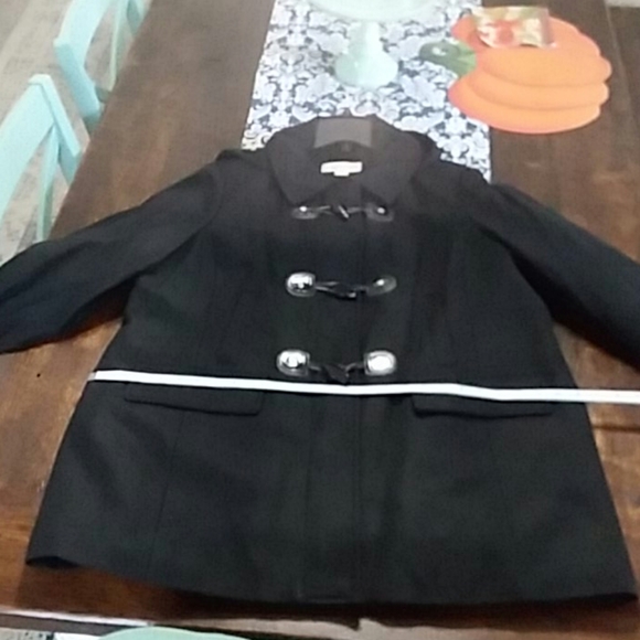 NWT Michael Kors plus black wool-blend coat - Picture 9 of 15